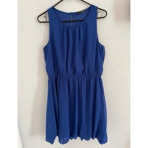 Atmosphere royal blue bubble hem dress